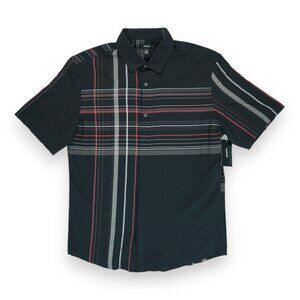 NWT ALFANI Men's Striped Short Sleeve Button Up Dress Shirt Size‎ Small MSRP $50